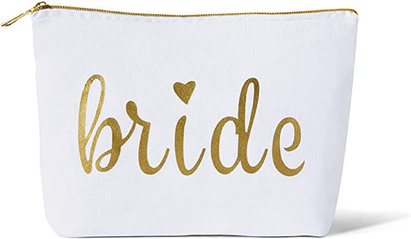 Bride Canvas Makeup Bag - Heart Logo