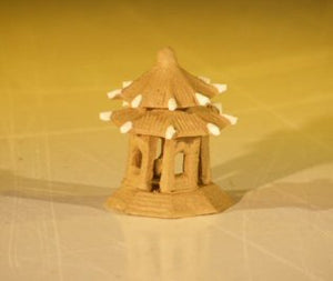 Miniature Ceramic Pavilion Figurine - 1.5"