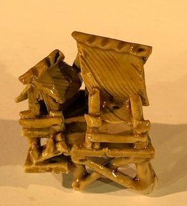 Miniature Ceramic Figurine<br> Glazed Water Pavilion - 2