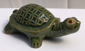 Miniature Ceramic Turtle Figurine - 1.5"