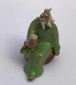 Miniature Ceramic Figurine<br>Man Holding Cup - 2"