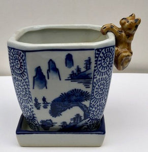 Miniature Ceramic Figurine<br>Dog Pot-Hanger - 1.5"