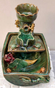 Ceramic Table Top Water Fountain<br>8.25" x 7.25" x 10.5"