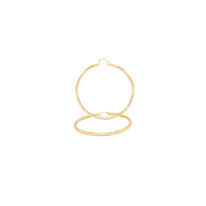 14K Gold-Filled Box Cut Hoop Women Earrings 4 mm Thick 25-80 mm - 50 mm