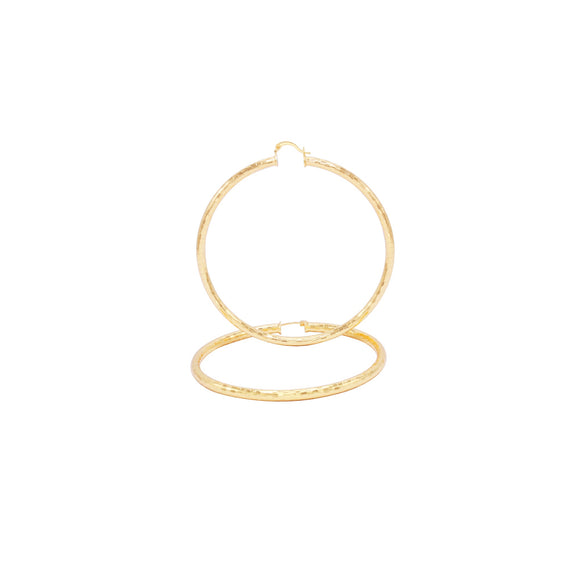 14K Gold-Filled Box Cut Hoop Women Earrings 4 mm Thick 25-80 mm - 60 mm