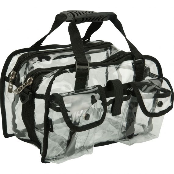CLEAR SET BAG DOUBLE STORAGE COMPARTMENT 3 EXTERNAL POCKETS AND SHOULDER STRAP BY CASEMETIC