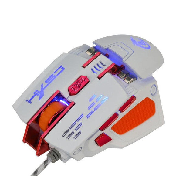 7D Buttons 4000DPI Optical Wired Gaming Mouse White