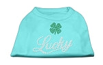 Lucky Rhinestone Shirts Aqua XXL