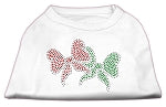 Christmas Bows Rhinestone Shirt White M