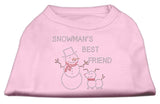 Snowman's Best Friend Rhinestone Shirt Light Pink L
