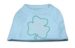 Happy St Patrick's Day Rhinestone Shirts Baby Blue L
