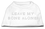 Leave My Bone Alone! Rhinestone Shirts White S