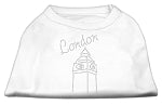 London Rhinestone Shirts White L