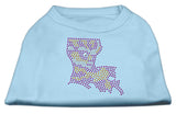 Louisiana Rhinestone Shirts Baby Blue XL