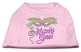 Mardi Gras Rhinestud Shirt Light Pink XXXL