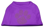 Gold Paw Rhinestud Shirt Purple M