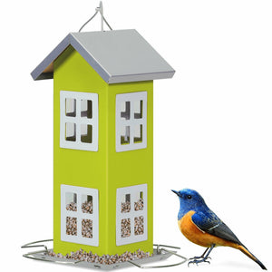 Outdoor Garden Wild Bird Feeder Weatherproof House-Green