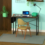 Modern Computer Desk Study Writing Table Home Office with Storage Bag Coffee-M