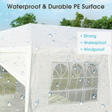10' x 30' Outdoor Canopy Tent with Side walls-White
