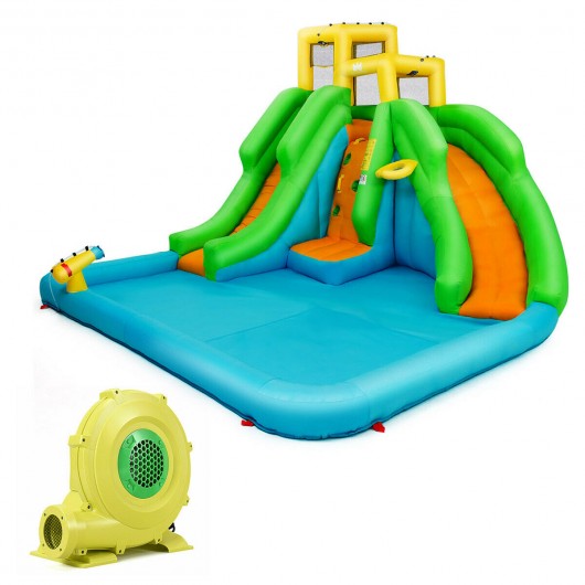 Kids Inflatable Water Park Bounce House with 480 W Blower