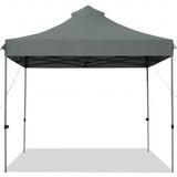 10' x 10' Portable Pop Up Canopy Event Party Tent Adjustable with Roller Bag-Gray