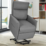 Electric Fabric Padded Power Lift Massage Chair Recliner Sofa-Gray