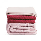 3 Piece 7lbs Heavy Weighted Blanket-Pink