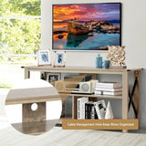 Modern Farmhouse TV Stand Entertainment Center for TV's up to 55Inch with Open Shelves
