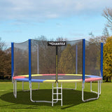 8FT Replacement Safety Pad Bounce Frame Trampoline-Multicolor