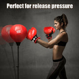 Adjustable Height Punching Bag with Stand Plus Boxing Gloves for Both Adults and Kids
