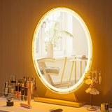 Hollywood Vanity Lighted Makeup Mirror Remote Control 4 Color Dimming-Golden