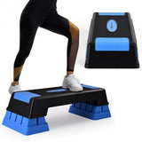 Aerobic Exercise Stepper Trainer with Adjustable Height 5"- 7"- 9"-Blue