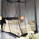 4 Corner Post Full Queen King Size Bed Mosquito Net-Black
