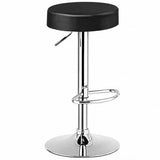 1 PC Round Bar Stool Adjustable Swivel Pub Chair-Black