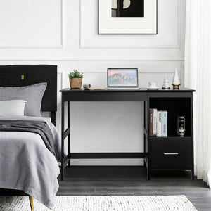 47.5" Modern Home Computer Desk with 2 Storage Drawers-Black