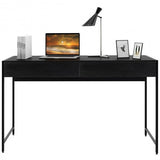 2-Drawer Computer Desk Study Table Home Office Writing Workstation-Black
