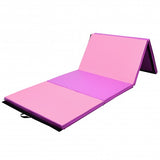 4' x 10' x 2" Thick Folding Panel Gymnastics Mat-Pink & Purple