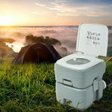 5.3 Gallon 20L Outdoor Portable Toilet with Level Indicator for RV Travel Camping