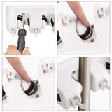 Wall-mounted Mop Holder Hanger with 5 Positions