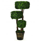 36" Artificial Boxwood Topiary UV Protected Indoor Outdoor Tree