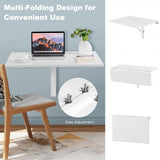 Space Saver Folding Wall-Mounted Drop-Leaf Table-White