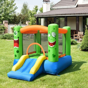Inflatable Castle Bounce House Jumper Kids Playhouse with Slider