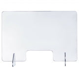 24" x 16" Protective Plexiglass Sneeze Guard Acrylic Shield for Counter