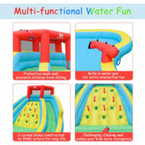 Double Side Inflatable Water Slide Park with Climbing Wall