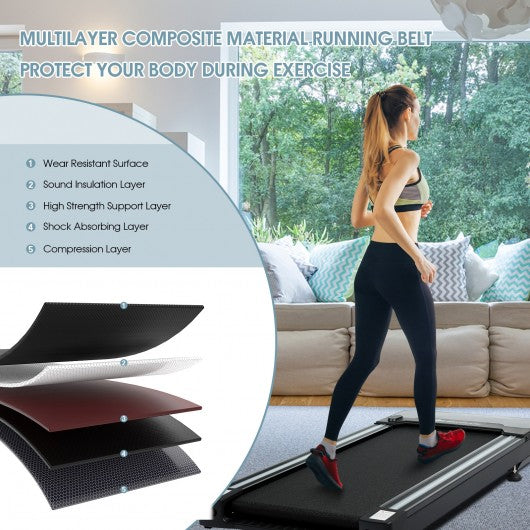1 HP Electric Walking Treadmill with Touchable LED Display and Wireless Remote Control