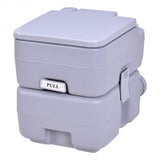 5 Gallon 20 L Outdoor / Indoor Potty Commode Portable Flush Toilet-Gray