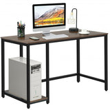 47"/55" Computer Desk Office Study Table Workstation Home with Adjustable Shelf Coffee-M