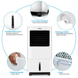 Evaporative Portable Air Cooler Fan w/ Remote Control-White