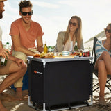 Outdoor Camping Cooking Table with Storage Organizer