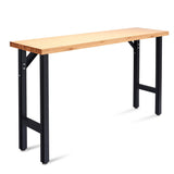 65" Bamboo Modular Workbench Table